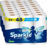 24 Sparkle Pick-A-Size Paper Towels Double Rolls