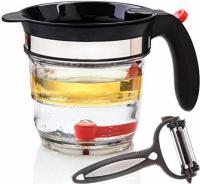 4 Cup Gravy Separator for Cooking with Oil Strainer