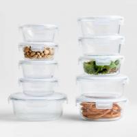 Crate and Barrel 20-Piece Round Glass Storage Set