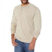 Hanes Mens Beefy Long Sleeve Three-Button Henley