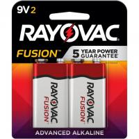 Rayovac Fusion 9V Alkaline Batteries 2 Pack