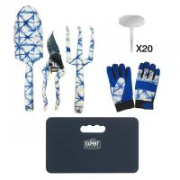 Expert Gardener Blue Shibori Gardening Tool Set
