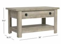 Hillsdale Coover Wood Rectangular Lift Top Coffee Table