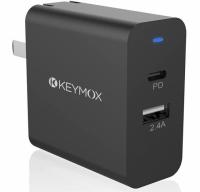 30W 2-Port Charger with 18W USB-C Power Delivery Adapter