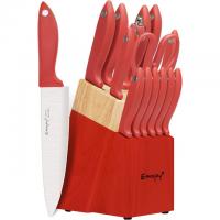 Emojoy Kitchen Knife Set with Wooden Block