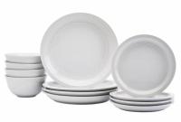 Farmhouse White 12-Piece Dinnerware Set