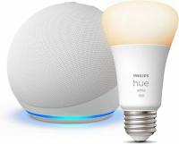 Echo Dot Smart Speaker 5th Gen with Philips Hue A19 Bulb