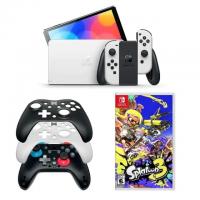 Nintendo Switch OLED Console with Plate Controller and Splatoon 3