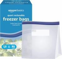 Amazon Basics Freezer Quart Bags 120 Pack