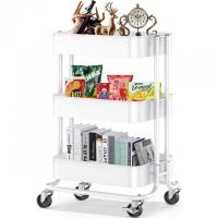 Pipishell 3-Tier Metal Rolling Utility Cart