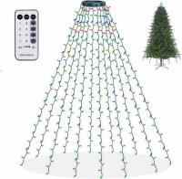 300 LED Waterfall 6ft Lines Christmas Tree Topper Lights