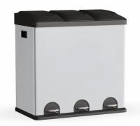 Step N Sort 3 Compartment Garbage Can and Trash Recycling Bin