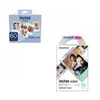60 Fujifilm Mini Film Exposure Value Pack + 10 Fujifilm Instax Film