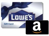 Lowes Gift Card with Amazon Gift Card