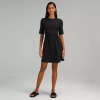 Lululemon Womens Cotton Wrap Front T-Shirt Dress