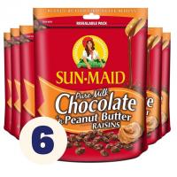 Sun-Maid Chocolate Covered Raisins Snacks 6 Pack