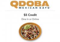 Qdoba Mexican Eats Restaurant Credit