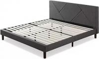 Zinus Judy Upholstered Wood Slat Platform Bed Frame