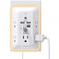 Surge Protector Outlet Extender with Night Light