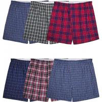 Fruit of the Loom Men\'s Tag-Free Woven Boxer Shorts 6 Pack