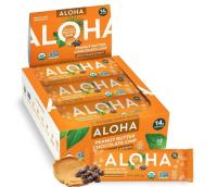 Aloha Organic Plant Based Protein Bars Peanut Butter 12 Pack