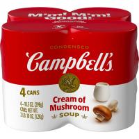 Campbells Condensed Cream of Mushroom Soup 4 Cans