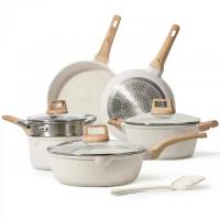 Carote Nonstick White Granite Induction Pots and Pans Cookware Set