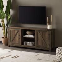 Walker Edison Georgetown Farmhouse Double Barn Door TV Stand