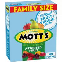 Motts Fruit Flavored Snack Pouches Assorted Fruit