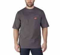 Milwaukee Mens Large Gray Heavy Duty Cotton T-Shirt