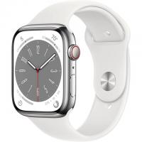 Apple Watch Series 8 GPS + Cellular 45mm Silver White Watch