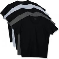 Gildan Mens V-Neck T-Shirts 5 Pack