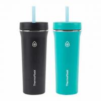 ThermoFlask Insulated Stainless Steel Straw Tumblers 2 Pack