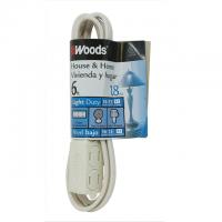 6ft Woods 3-Outlet 16/2 Cube Extension Cord