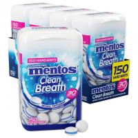 Mentos Clean Breath Hard Mints Intense Peppermint 4 Pack