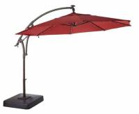 Hampton Bay 11ft Cantilever Solar LED Offset Outdoor Patio Umbrella