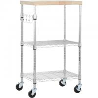 Amazon Basics Kitchen Storage Microwave Rack Cart on Wheels