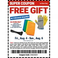 Microfiber Clothes or Work Gloves or Cable Ties at Harbor Freight