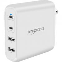 Amazon Basics 100W Four-Port USB-A and USB-C GaN Wall Charger