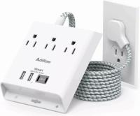 Addtam 3-Outlet Power Strip with USB-A and USB-C
