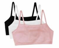 Fruit of the Loom Spaghetti Strap Cotton Sports Bra 3 Pack