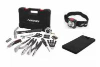 Husky 60-Piece Home Repair tool set Bundled with Headlamp