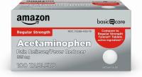 Amazon Basic Acetaminophen Care Pain Relief 100 Pack