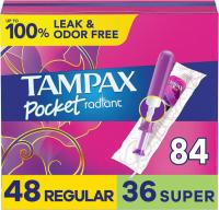 Tampax Pocket Radiant Compact Tampons Duo Pack 84 Pack