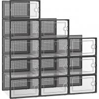 Kuject Black Shoe Organizers Storage Boxes