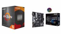 AMD Ryzen 5 5600X AM4 Desktop Processor + Asus Motherboard