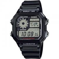 Casio Mens Black AE1200WH-1A Analog Digital Watch
