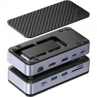 USB C Hub with M.2 SSD Enclosure Docking Station
