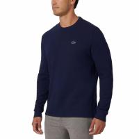 Lacoste Mens Waffle-Knit Thermal Long-Sleeve Sleep Tee