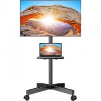 Perlegear Height Adjustable Mobile TV Cart on Wheels